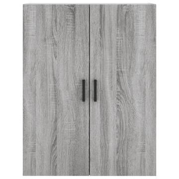 Wall Mounted Cabinet Grey Sonoma 69.5x34x90 cm