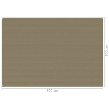 Tent Carpet 200x300 cm Taupe