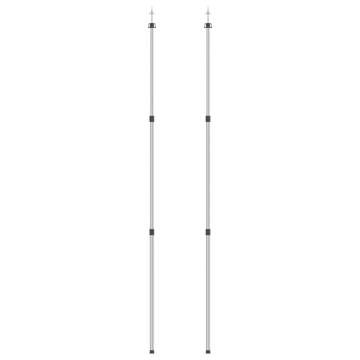 Telescopic Tarp Poles with Length of 102-260 cm 2 pcs Aluminum