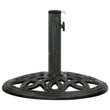 Umbrella Base Green 40x40x32 cm Cast Iron