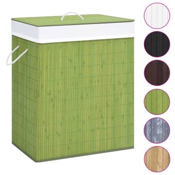 Bamboo Laundry Basket Green 83 L