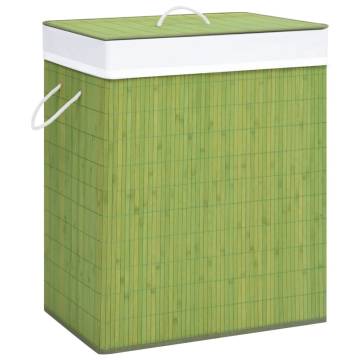 Bamboo Laundry Basket Green 83 L