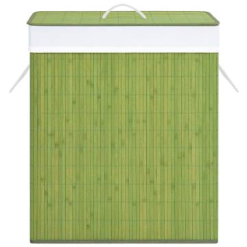 Bamboo Laundry Basket Green 83 L