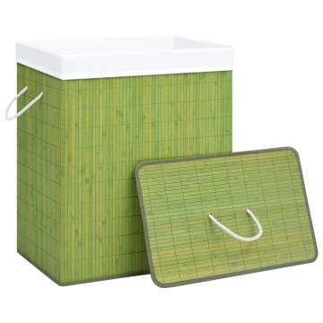 Bamboo Laundry Basket Green 83 L