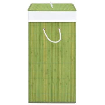 Bamboo Laundry Basket Green 83 L