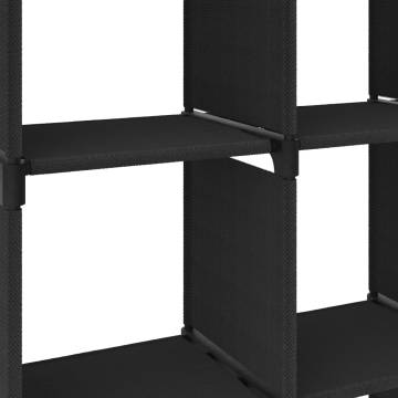 5-Cube Display Shelf Black 103x30x72.5 cm Fabric