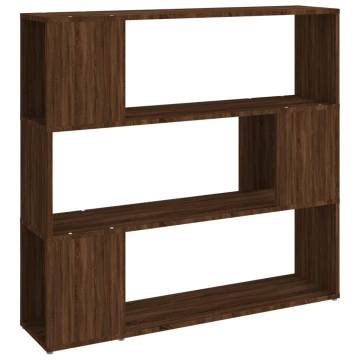 Book Cabinet/Room Divider Brown Oak 100x24x94 cm