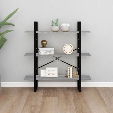 Book Cabinet Grey Sonoma 100x30x105 cm Engineered Wood