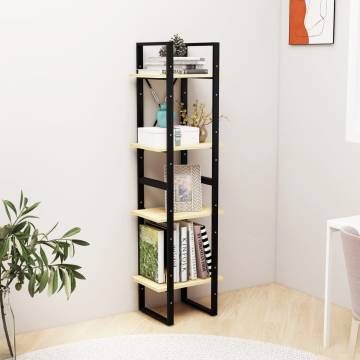 4-Tier Book Cabinet 40x30x140 cm Solid Pine Wood