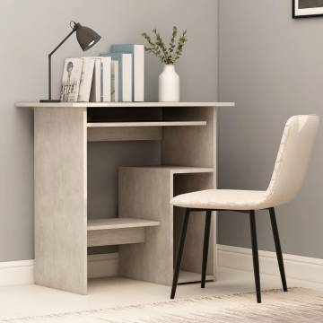 Desk Concrete Grey 80x45x74 cm Engineered Wood