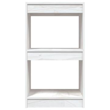 Book Cabinet White 40x30x71.5 cm Solid Pinewood