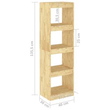 Book Cabinet Room Divider 40x30x135.5 cm Pinewood