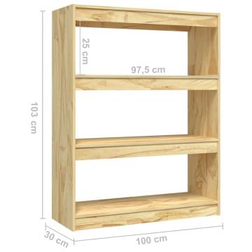 Book Cabinet/Room Divider 100x30x103 cm Solid Pinewood