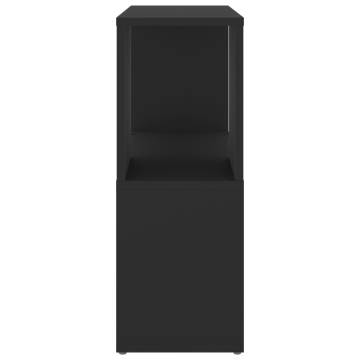 Book Cabinet Black 60x24x63 cm Engineered Wood