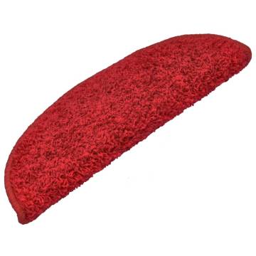 Carpet Stair Treads 15 pcs Red 65x21x4 cm