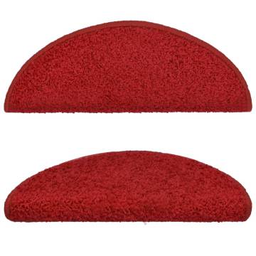 Carpet Stair Treads 15 pcs Red 65x21x4 cm