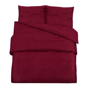 Duvet Cover Set Bordeaux 200x220 cm Light-weight Microfiber