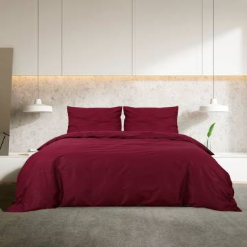 Duvet Cover Set Bordeaux 200x220 cm Light-weight Microfiber