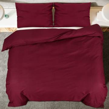 Duvet Cover Set Bordeaux 200x220 cm Light-weight Microfiber