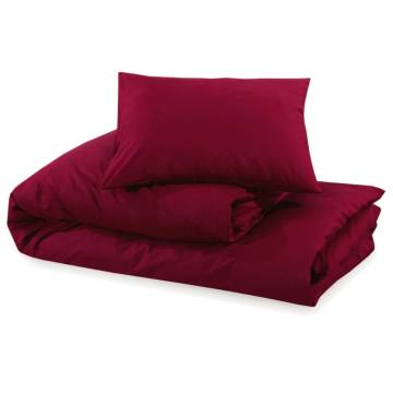 Duvet Cover Set Bordeaux 200x220 cm Light-weight Microfiber