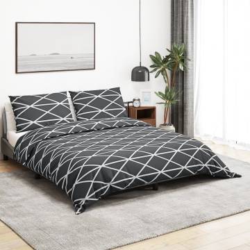 Duvet Cover Set Grey 200x220 cm Cotton