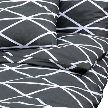 Duvet Cover Set Grey 200x220 cm Cotton