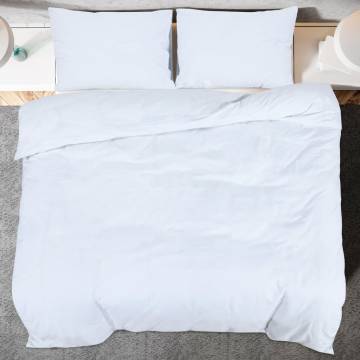 Duvet Cover Set White 260x220 cm Cotton