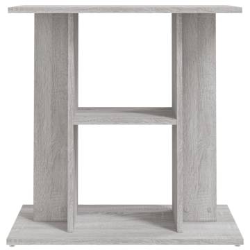 Aquarium Stand Grey Sonoma 60x30x60 cm Engineered Wood