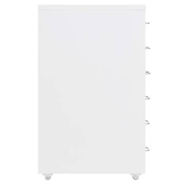 Mobile File Cabinet White 28x41x69 cm Metal