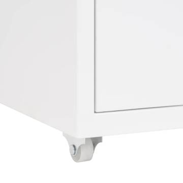 Mobile File Cabinet White 28x41x69 cm Metal