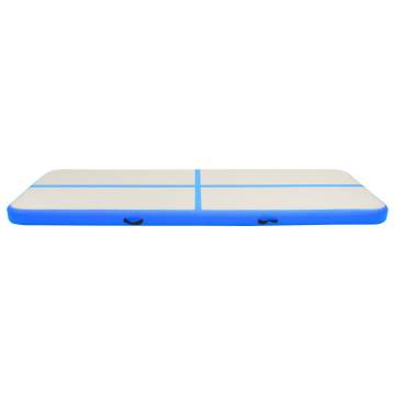 Inflatable Gymnastics Mat with Pump 300x100x20 cm PVC Blue