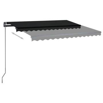 Manual Retractable Awning with Posts 3x2.5 m Anthracite