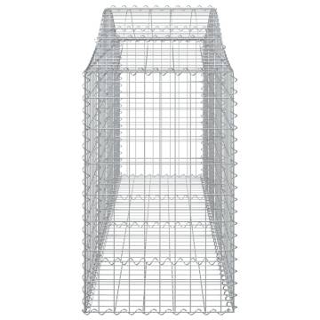 Arched Gabion Baskets 6 pcs 200x50x80/100 cm Galvanised Iron