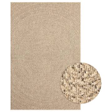 Rug 160x230 cm Jute Look Indoor and Outdoor