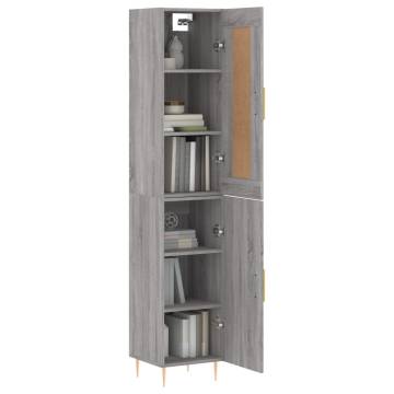 Highboard Grey Sonoma 34.5x34x180 cm Engineered Wood