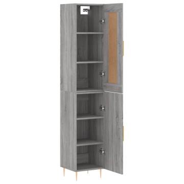 Highboard Grey Sonoma 34.5x34x180 cm Engineered Wood