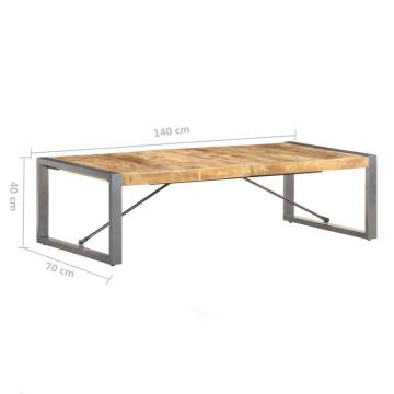 Coffee Table 140x70x40 cm Rough Mango Wood