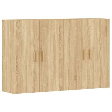 Wall Mounted Cabinets 2 pcs Sonoma Oak Engineered Wood