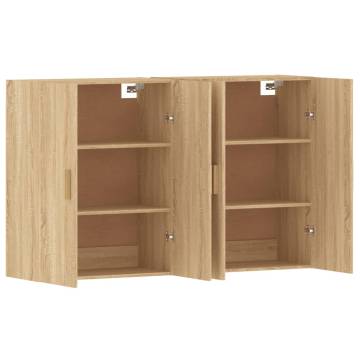 Wall Mounted Cabinets 2 pcs Sonoma Oak Engineered Wood