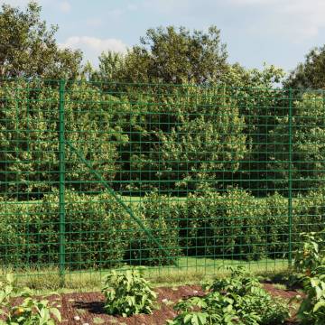 Wire Mesh Fence with Spike Anchors Green 2.2x25 m