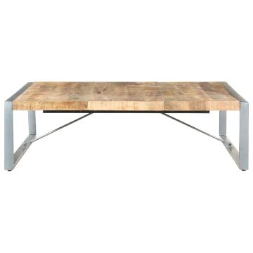 Coffee Table 140x140x40 cm Rough Mango Wood