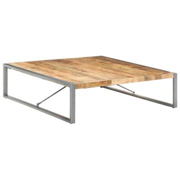 Coffee Table 140x140x40 cm Rough Mango Wood