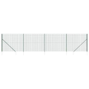 Wire Mesh Fence with Spike Anchors Green 2x10 m