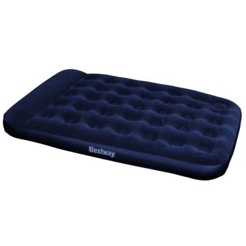 Bestway Inflatable Flocked Airbed with Built-in Foot Pump 191 x 137 x 28 cm