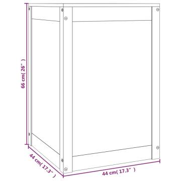 Laundry Box Grey 44x44x66 cm Solid Wood Pine