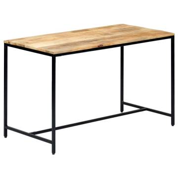 Dining Table 120x60x75 cm Solid Rough Mango Wood