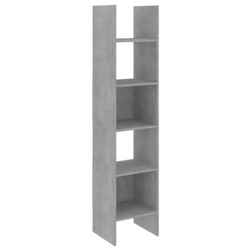 Book Cabinet Concrete Grey 40x35x180 cm Engineered Wood