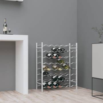 Wine Rack for 48 Bottles White Metal