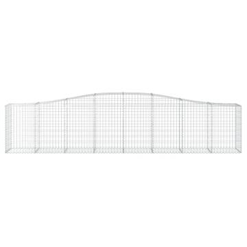 Arched Gabion Basket 400x50x80/100 cm Galvanised Iron