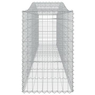 Arched Gabion Basket 400x50x80/100 cm Galvanised Iron